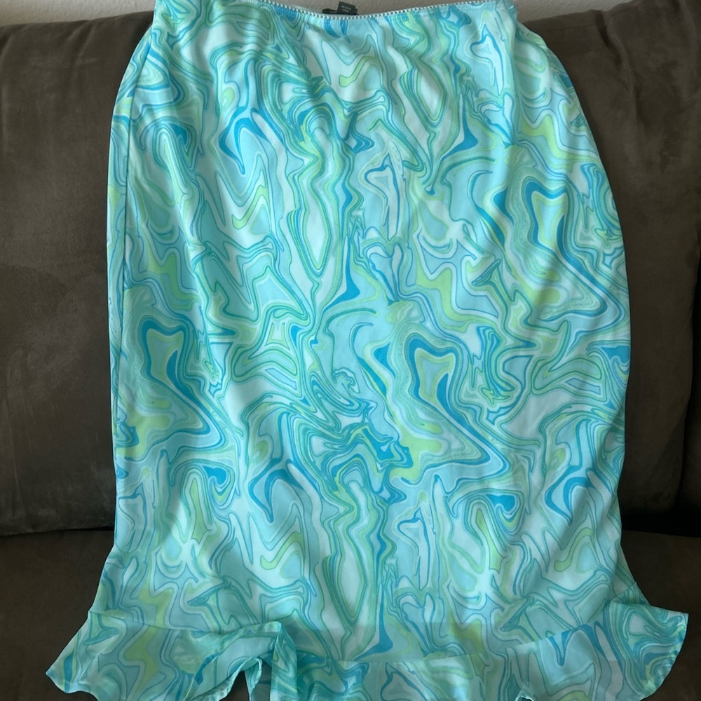 Marble blue skirt